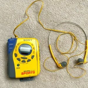 Sony Radio Cassette Player with headphones